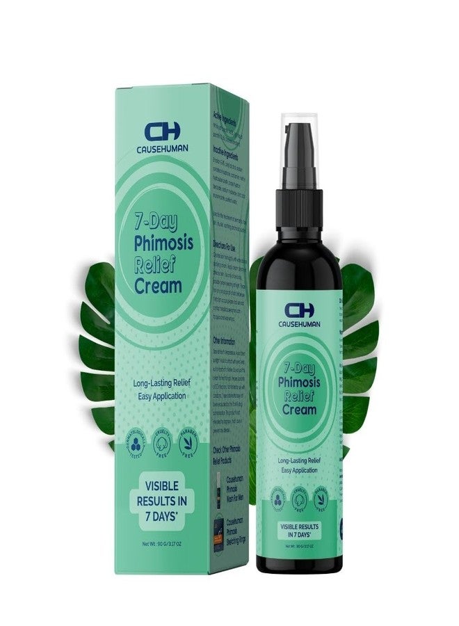 Cause Human 7-Day Phimosis Cream | Steroid-Free Treatment for Fast Relief at Home | Visible Results in 7 Days* | 3.16 fl oz (90g) | No Irritation | No Steroids (7 Day Phimosis Relief Cream) - Image 1